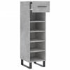 vidaXL Shoe Cabinet Concrete grey Engineered wood, iron Medium