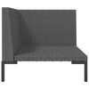 vidaXL Garden Sofa Dark gray, Black