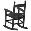 vidaXL Rocking Chair Black Poplar wood Small Rocking Chair Rectangular