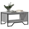 vidaXL Coffee Table Grey Sonoma Engineered Wood, Metal Medium
