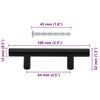 vidaXL Cabinet Handle Set of 10 Black Stainless Steel 39.4 in length