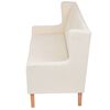 vidaXL Sofa Set Cream White Polyester, Wood Medium Modern Sofa Set