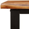 vidaXL Console Table Natural Wood Solid acacia wood and powder-coated steel