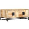 vidaXL Coffee Table Brown Solid mango wood and powder-coated steel