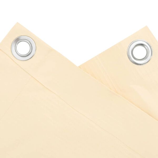 vidaXL Balcony Privacy Screen Cream 393.7x47.2" PVC
