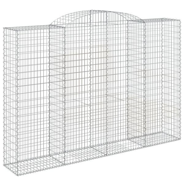 vidaXL Gabion Basket Set of 2 Silver Galvanized Iron Large
