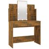 vidaXL Dressing Table Set With LED Smoked oak Engineered wood, acrylic