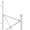 vidaXL Daybed With Trundle White Steel Twin Day Bed With Trundle