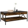 vidaXL Coffee Table Smoked Oak Engineered wood, Glass, Metal Medium
