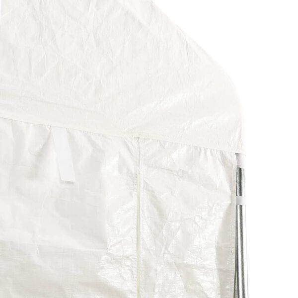 vidaXL Gazebo with Roof White 7.5'x7.3'x8.8' Polyethylene