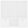 vidaXL Cabinet White Engineered Wood 38.6 in Book Cabinet Rectangular