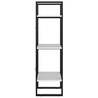 vidaXL 3-Tier Book Cabinet White 15.7"x11.8"x41.3" Engineered Wood