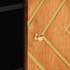 vidaXL Side Cabinet Brown and Black Solid Mango Wood, MDF, Iron Medium
