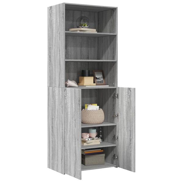 vidaXL Highboard Grey sonoma Engineered wood Large Highboard