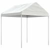 vidaXL Gazebo With Roof White Polyethylene, Galvanized Steel Extra Large