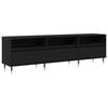 vidaXL TV Cabinet Black Oak 59.06 x 11.81 x 17.72 in Engineered Wood