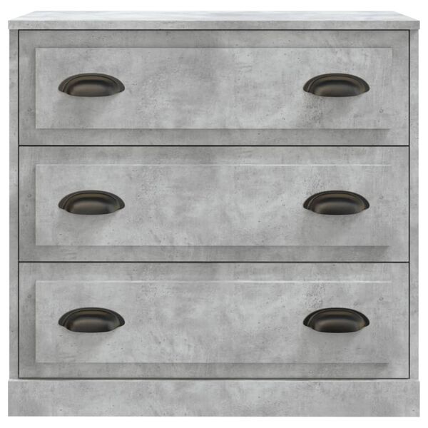 vidaXL Sideboard Concrete Grey Engineered wood 27.6 in x 14.0 in x 26.6 in
