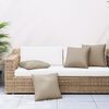 vidaXL Sofa Cushion Set of 4 Taupe 100% polyester 19.7 x 19.7 in