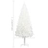 vidaXL Christmas Tree White Polyethylene Medium Adjustable Armrests