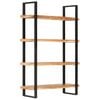 vidaXL 4-Tier Bookcase 47.2"x15.7"x70.9" Solid Acacia Wood