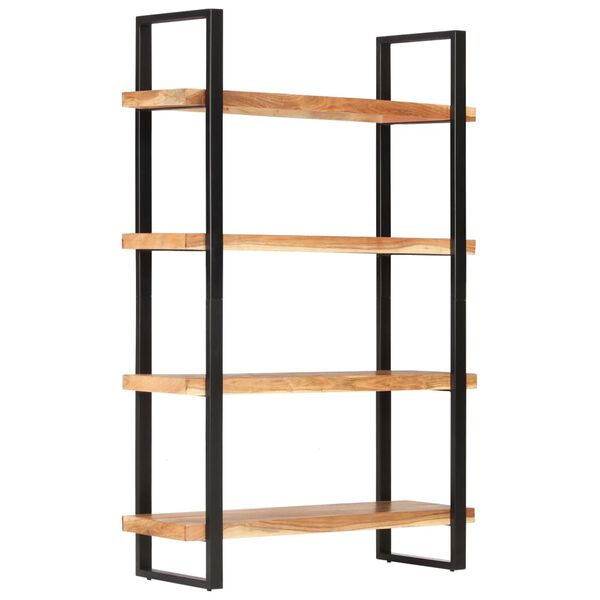 vidaXL 4-Tier Bookcase 47.2"x15.7"x70.9" Solid Acacia Wood
