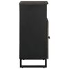 vidaXL Sideboard Black Solid mango wood with grey finish Medium