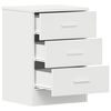 vidaXL Bedside Cabinet Set of 2 White Engineered wood Bedside Cabinet