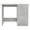 vidaXL Desk Concrete Grey Engineered Wood Standard Desk Rectangular