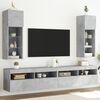 vidaXL TV Stands with LED Lights 2 pcs Concrete Gray 12"x11.8"x35.4"