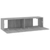 vidaXL TV Wall Cabinet Gray Sonoma Engineered Wood 47.2 x 11.8 x 11.8 in
