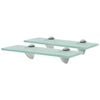 vidaXL Floating Shelf Set of 2 Clear Tempered glass, Zinc alloy