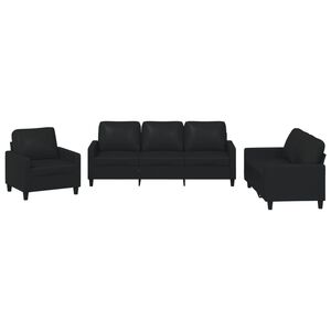 vidaXL Sofa Set Black