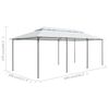 vidaXL Gazebo White Tubular steel Large UV-resistant materials Gazebo