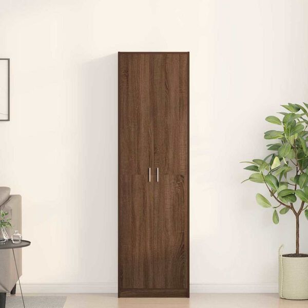 vidaXL Wardrobe Brown Oak 21.65 x 9.84 x 74.41 in Engineered Wood