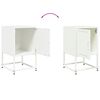 vidaXL Bedside Cabinet Set of 2 White Steel Medium Bedside Cabinet