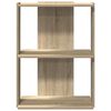 vidaXL Bookcase Sonoma oak Engineered wood Small Bookcase Rectangular