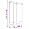 vidaXL 4-Panel Room Divider Brown 63"x86.6" Fabric