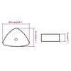 vidaXL Basin Triangle Ceramic White 19.9"x16.1"x4.7"