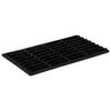 vidaXL Door Mat Black Rubber and Coir 18 x 30 in Rollable Door Mat
