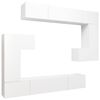 vidaXL TV Cabinet Set Wall-mounted White Standard Engineered wood