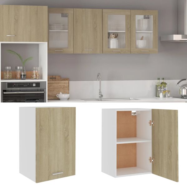 vidaXL Hanging Cabinet Sonoma Oak Engineered Wood Medium Cabinet