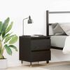 vidaXL Bedside Cabinet with Drawer Black Oak 15.75 x 13.78 x 19.69 in