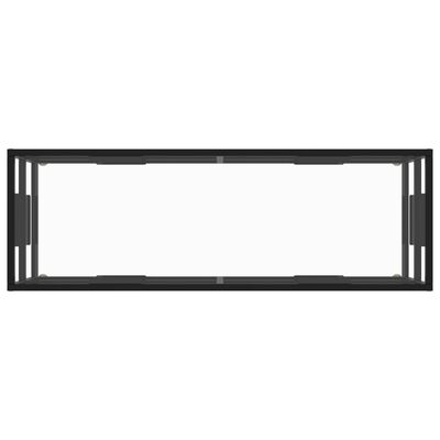 vidaXL TV Cabinet Black with Tempered Glass 47.2"x15.7"x15.7"