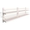 vidaXL Floating Wall Shelf Set of 2 Silver Stainless Steel Large