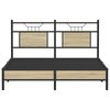 vidaXL Bed Frame Sonoma oak Engineered wood and steel Double Bed Frame