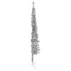 vidaXL Artificial Half Christmas Tree Silver PVC, Steel Slim, 59.1 in tall