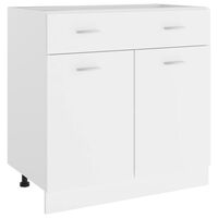 vidaXL Drawer Bottom Cabinet White 31.5"x18.1"x32.1" Engineered Wood