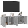 vidaXL TV Cabinet Set of 2 Concrete Grey Engineered Wood Medium