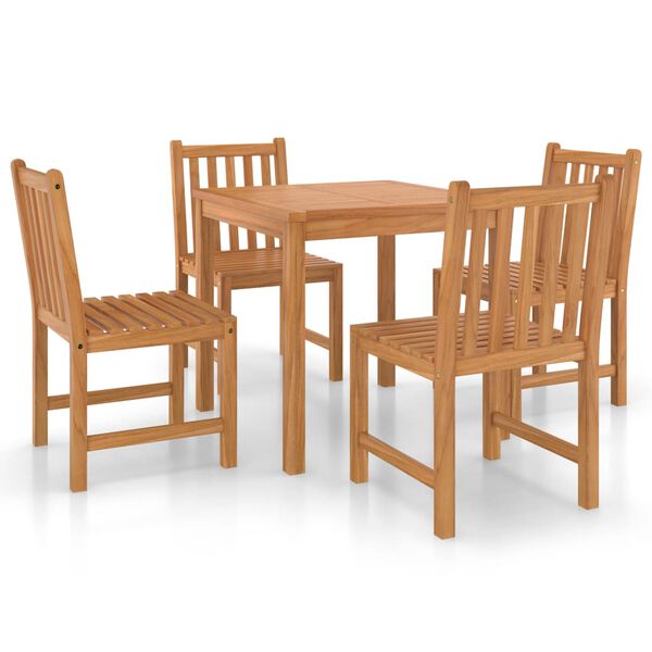 vidaXL Garden Dining Set Warm Brown Fine sanded teak hardwood Medium