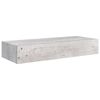 vidaXL Drawer Shelf Set of 2 Concrete Grey MDF 23.6 x 9.3 x 3.9 in